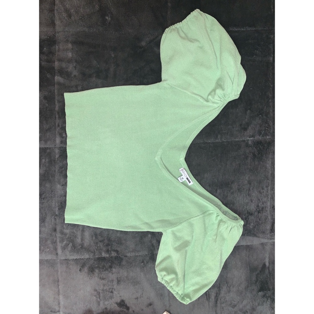 Fashion Nova sage green crop top